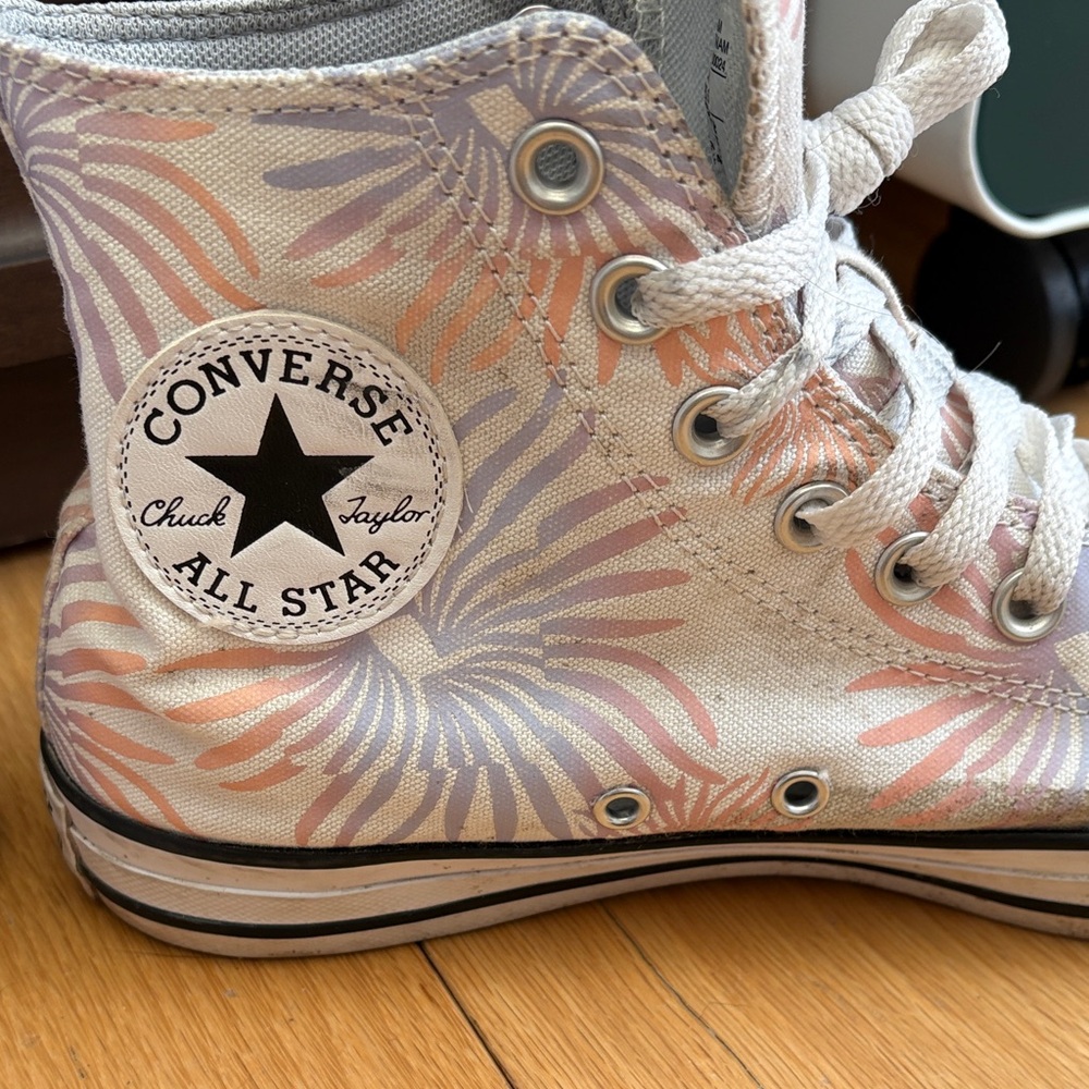 Converse Women's High-Top Sneakers - Pastel Palm Floral